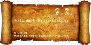 Holdampf Krisztián névjegykártya