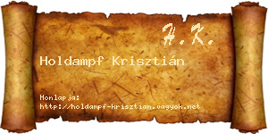 Holdampf Krisztián névjegykártya